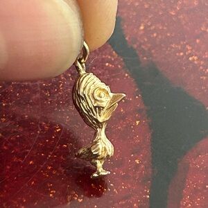 10K Gold Worry Bird Charm